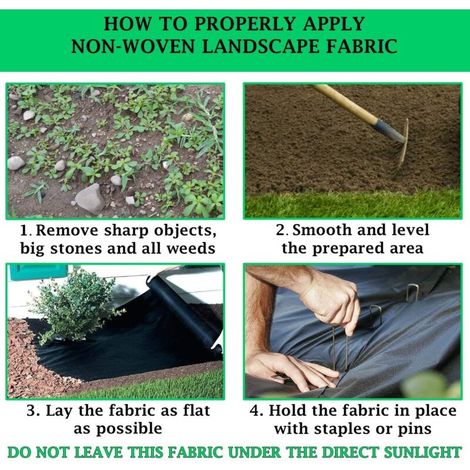 Bâche Anti-herbes [PE] - Toile de jardin durable, écologique, réutilisable, protection contre UV