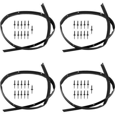 Joint d'étanchéité étanche pour pare-chocs avant et capot (4 pièces) avec rivets pour Dodge Challenger 2008-2019 68051392AB 68051392AA (1/5)