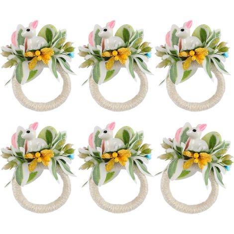 Servilleteros de madera sencillos para Pascua con detalle decorativo - 6 6840