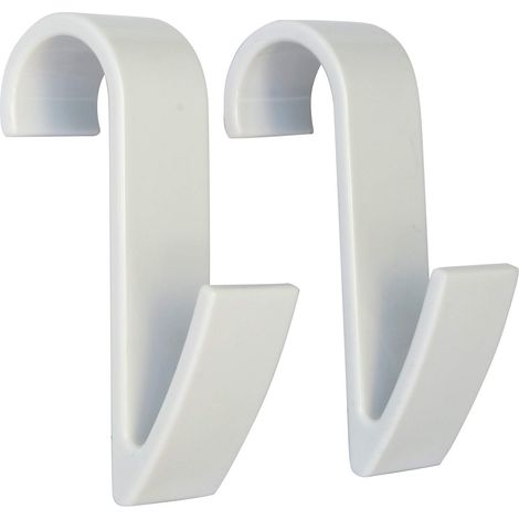SOMATHERM FOR YOU - SRDB - Set di 2 ganci per tubo tondo bianco asciugamano asciutto