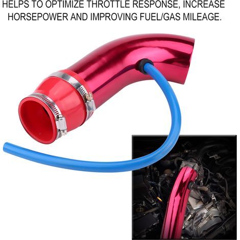 Universeller 76-mm-/3-Zoll-Kaltluftansaugschlauch für Autos, rotes Luftfilterset, flexibles Schlauchsystem (1/5)
