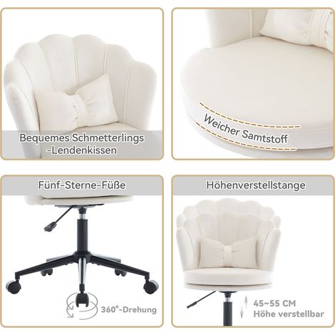 Polstersessel aus Samt in Beige 55 x 62 x 73 cm HOMAIRE (1/5)