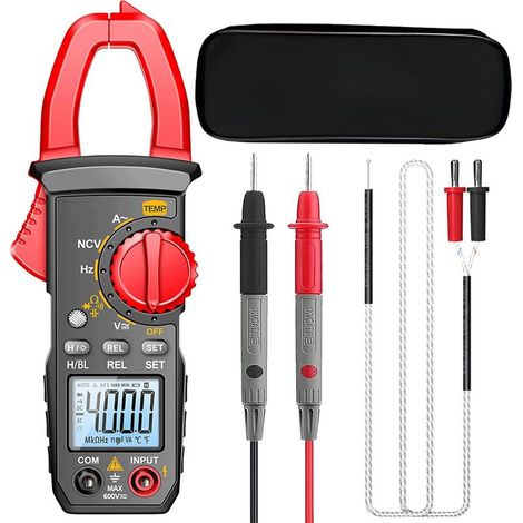 Clamp meter, Picking Current Metter, Current Fixture, DC / AC COURNÉE: 0-400A Instrument de courant 4000 Nombre Plage automatique, Mesurez la continuité de la capacité de tension (1/5)
