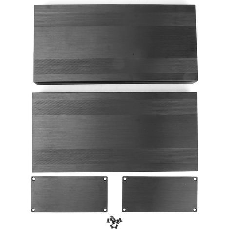 Boîtier électronique alu 300mm pour amplificateur GPS, coffret de refroidissement extrudé en aluminium, boîte de dissipation thermique 2 pièces, étui de protection modulaire. (1/5)