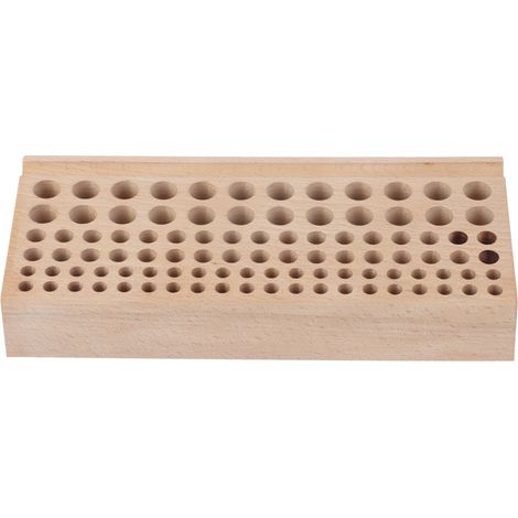 Werkzeughalter für die Lederbearbeitung, Holzregal mit 98 Löchern (Organizer)