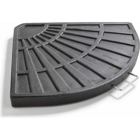 Oviala – Dalle de lestage pour parasol 14 kg – Structure en PEHD – Poignée en acier – Dimensions 50x50 cm – Stabilité optimale en cas de vent fort