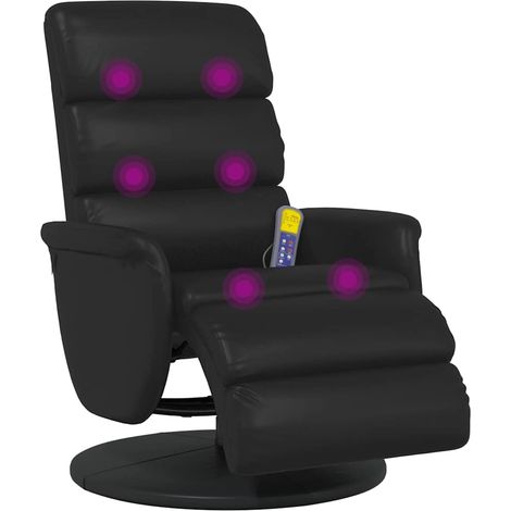Massage Recliner Chair Black 71 x 98 x 106 cm Faux Leather vidaXL