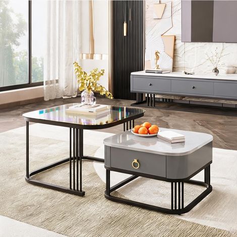 Table basse coloris noir en MDF (1/5)