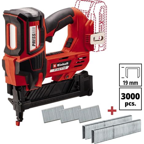 Einhell 18v Cordless Stapler Gun Tacker FIXETTO 18/38 S 18GA + 3500 Staples (1/5)