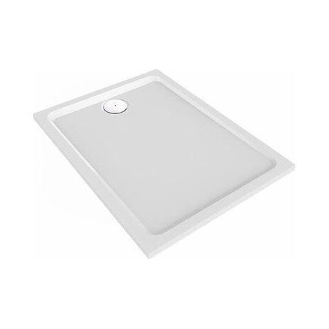 Pozzi ginori piatto doccia bianco in ceramica 100x80 4,5 cm piletta non inclusa