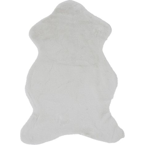 Alfombra de pelo largo blanco