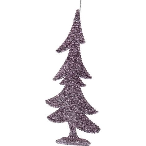Kaemingk Bruchfester Weihnachtstannenbaumanhänger Lilac lila mit Glitter 15 cm