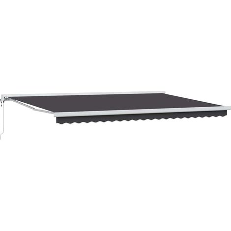 Einziehbare Markise Anthrazit 500 × 300 cm Stoff, Metall vidaXL (1/5)