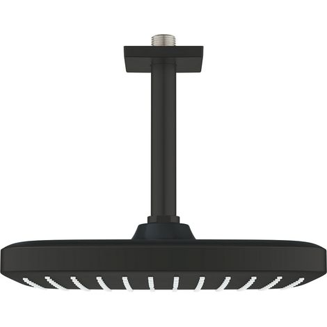 GROHE 26 688 243 TEMPESTA 250 Cube Ducha de techo con brazo 142 mm, 1 chorro Negro Mate - ref: 26 688 243