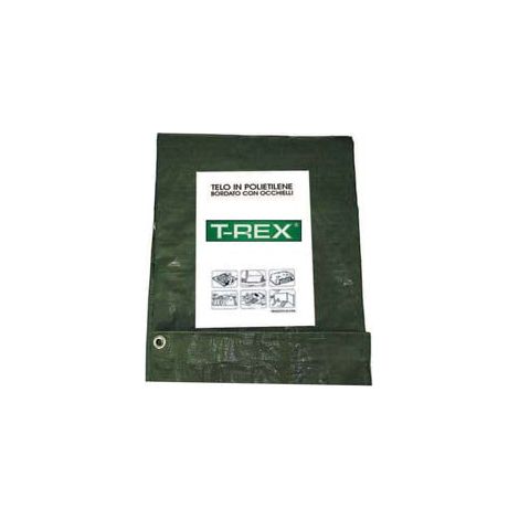 TELO OCCHIELLATO BORDATO CON ANGOLI RINFORZATI 200 GR. PESANTE - mt.2x3 - gr.200 al mq. - colore verde/blu