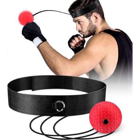 Ballon de réflexe de boxe, bandeau pour ballon d'entraînement de boxe (1/5)