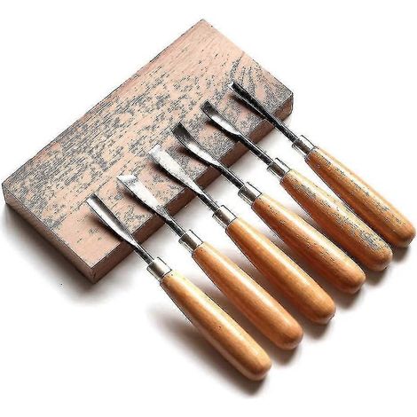 Ensemble de ciseaux à bois, outil de sculpture, ciseau à sculpter, ensemble de 6 pièces (1/5)