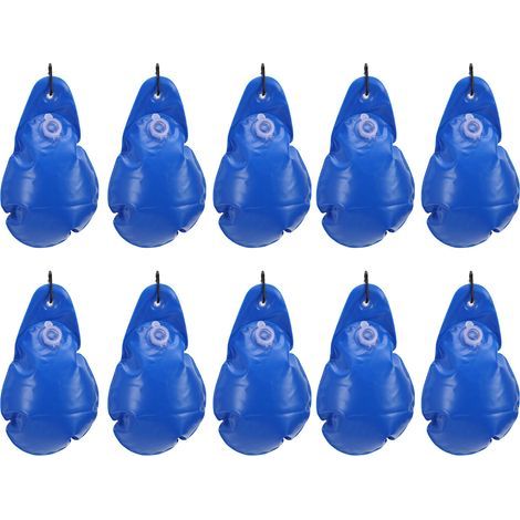 10 Poids Couverture Piscine PVC Bleu – Sacs Eau Antigel Hiver Natation Sac Suspendu pour Piscines Hors Sol, Protection Stable Contre Vent (1/5)