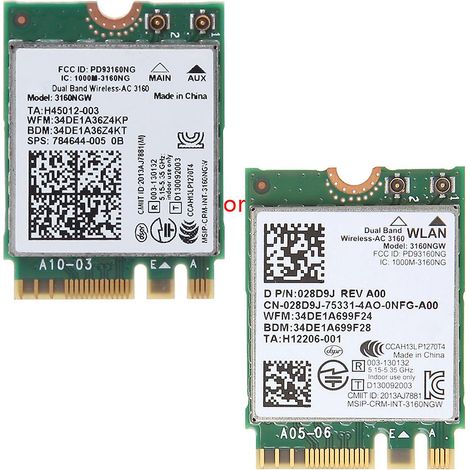 Wireless-ac 3160 3160ngw Double bande Bluetooth compatible 4.0 NGFF Wi-Fi (1/5)