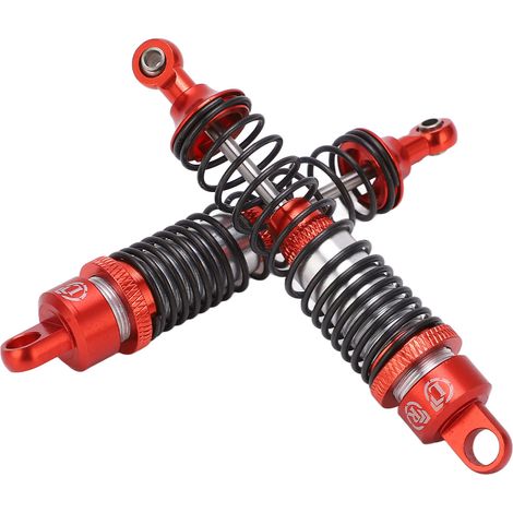 Amortisseur avant et arrière en métal à ressort pour voiture RC AXIAL SCX10 1/10 - Rouge (1/5)