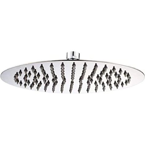 Edelstahl-Duschkopf – Wassersparende Dusche, 15 cm runder Duschkopf, universeller Regenduschkopf mit 1/2-Zoll-Gewinde, 360° schwenkbar, 30° neigbar, einfache Montage