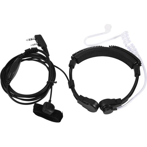 Casque avec tube acoustique et bouton PTT pour talkie-walkie Baofeng UV5R (1/5)