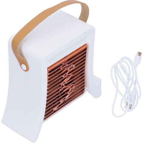 Ventilateur Humidificateur LED Portable USB pour Salon Salle à Manger Blanc -KZQ (1/5)