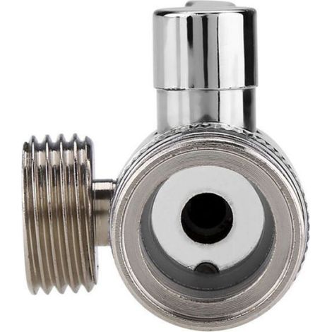 Vanne De Dérivation - Laiton - Pour Évier Cuisine Et Lavabo Salle De Bain - Filetage M22xM24 - Adaptateur Tuyau Flexible G1/2 - 1 Pièce (1/4)