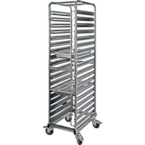 Chariot GN - Inox - 18 niveaux - GN 1/1 - 150kg - 385x555x1735mm - LIAM - Saro