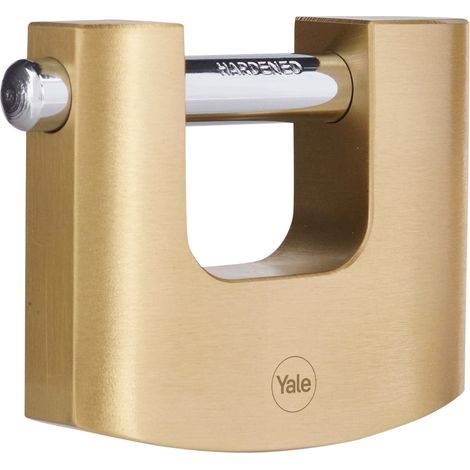 Lucchetto Yale Azbe in ottone con arco in acciaio cementato 90 mm Y114/90/127/1 (1/5)