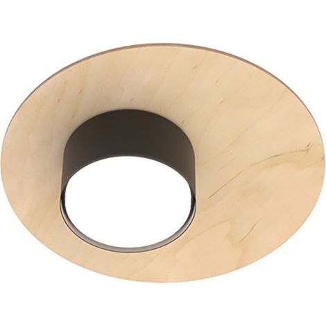 Plafoniera Minimal Persefone Acciaio Nero 1 Luce Gx53 Ip20 (1/5)