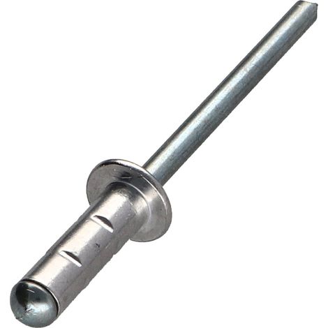 Rivet aveugle Aluminium Tige acier 4X10 Tête PLA POLYGRI