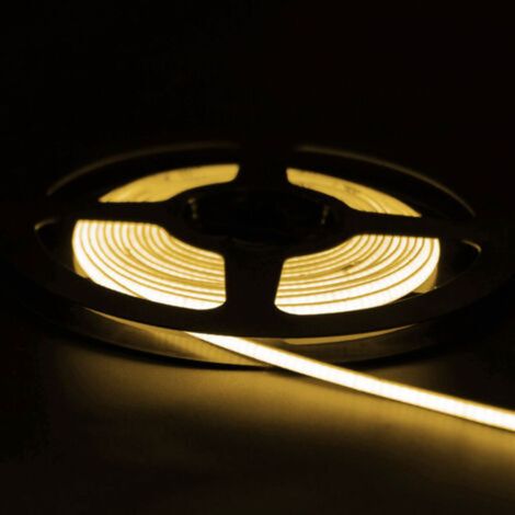 Bande lumineuse LED COB, 12 V blanc chaud – 5 m (1/2)