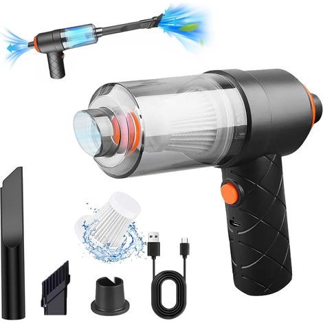 Aspirateur à Main sans Fil, 8000Pa Aspirateur de Voiture, 2 in 1 Mini Aspirateur à Main Aspirateur de Voiture pour PC Maison Voiture (1/5)