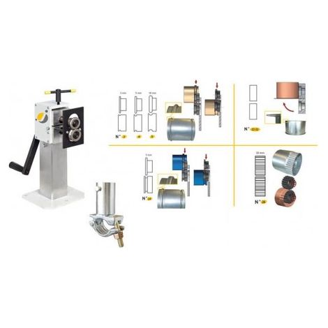 Jouanel – Bordeuse SB3M avec 6 jeux de molettes – Support d'échafaudage – Utilisable sur chantier ou atelier – Excellent rapport poids/fonctionnalités (1/5)