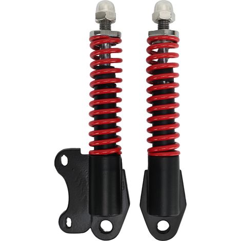 Amortisseur avant scooter ressort inox noir rouge stable sécurisé fourche pour roues 8/10 pouces (1/5)
