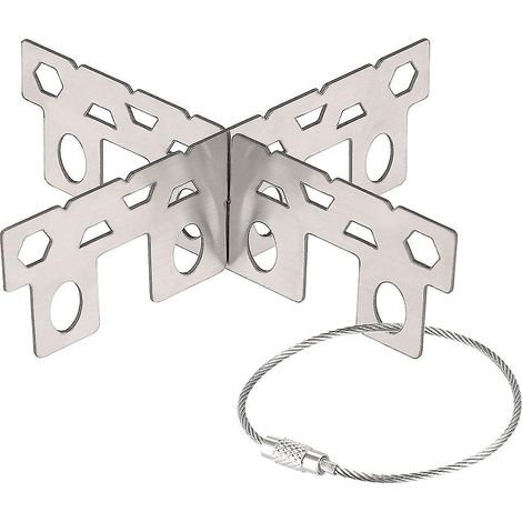 croix De Rchaud Alcool, Support De Casserole En Acier Inoxydable 9,6 2,9 Cm Support De Support Portable Pour La Randonne Et Le Camping Activits (1/5)