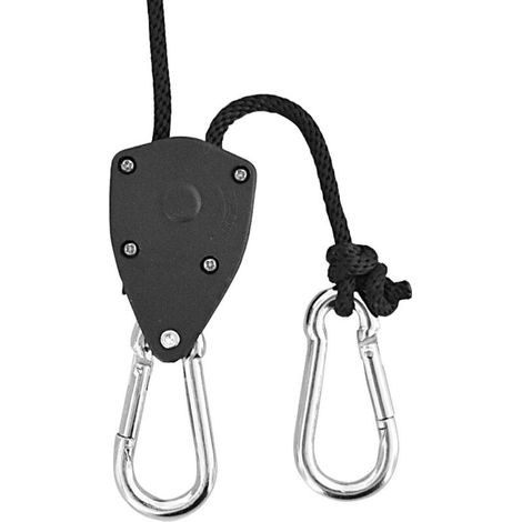[NON UTILIZZATO] Corda a cricchetto con gancio, 4 pezzi, puleggia a cricchetto, 150 libbre, tenditore per corda a cricchetto, cinghia a cricchetto con gancio regolabile per lampada da pianta, vela par