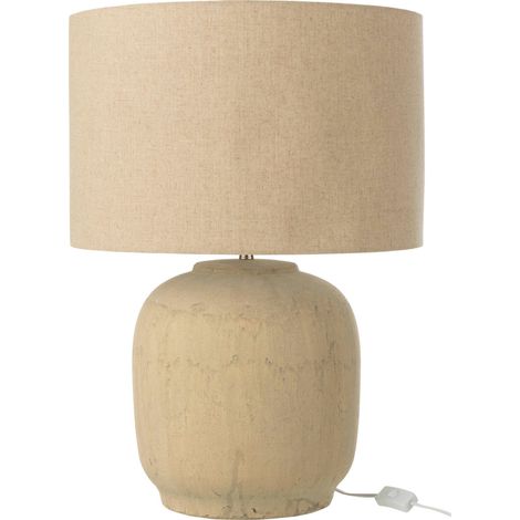 Lampe en terre cuite beige ambiance chaleureuse et naturelle - Beige naturel terre cuite (1/4)