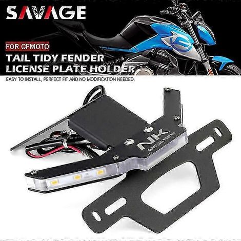 Accessoires moto CFMOTO 250NK 400NK 650NK 2018-2022 : support de plaque d'immatriculation, feu clignotant LED, suppression de garde-boue arrière. (1/5)