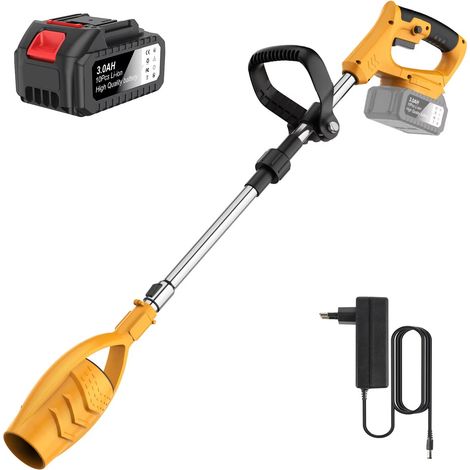 Souffleur électrique portable 32 000 RPM – souffleur de jardin rechargeable – nettoyage efficace des feuilles et des débris extérieurs（ Jaune 1 batterie ）