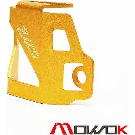 Ces accessoires moto sont compatibles avec la Kawasaki Ninja NINJA400 Z400 : cache de protection de pot d'huile arrière modifié en alliage d'aluminium (Z400 doré). (1/5)