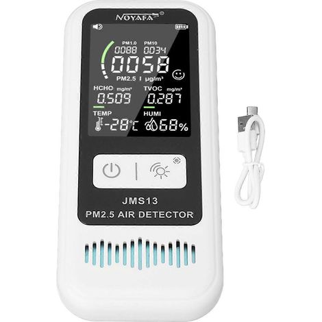 Luftqualitätsmonitor PM2,5-10-1,0-Detektor mit LCD-Anzeige und Temperaturmessgerät für Zuhause (1/4)