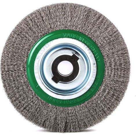 Premium Stainless Steel Wire Wheel Brush, 200mm Diameter, W24-27 Width, 50mm Bore, 0.30mm Wire Thickness, Suitable for Heavy-Duty Cleaning and Surface Preparation (1/5)