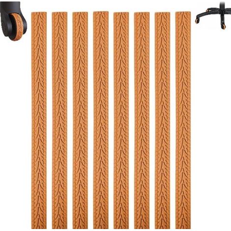 Fundas protectoras autoadhesivas de color naranja para ruedas de maletas y sillas, de 8 piezas, 20 x 1,2 cm, que reducen el ruido. (1/5)