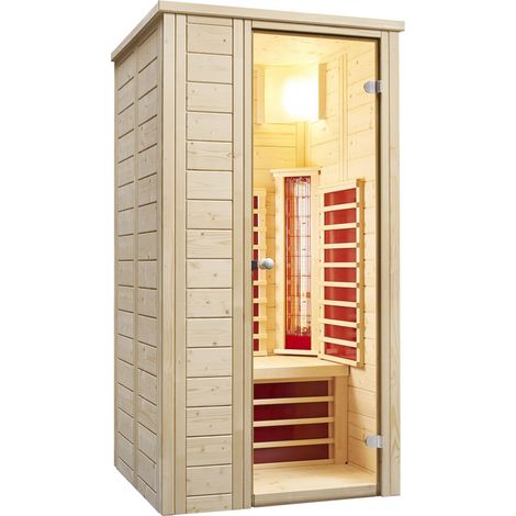 Infraworld Vario Natura 103 Infrarotkabine Infrarotstrahler Flächenheizung 103x100x195 cm (1/5)