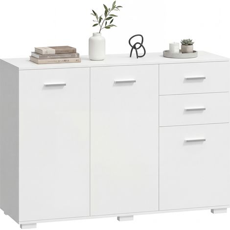 HOMCOM Modern Sideboard Kitchen Storage Cabinet, White