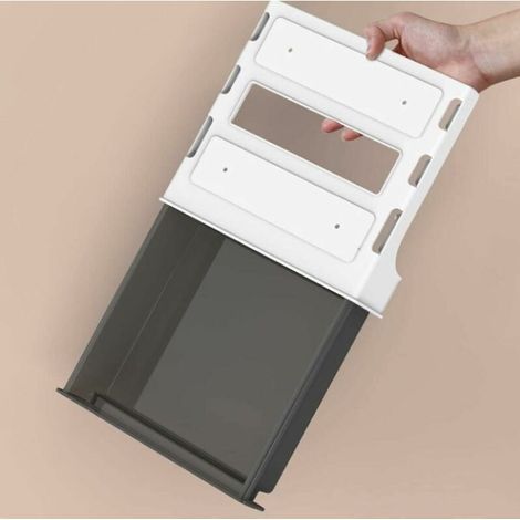 Self-adhesive storage drawer, hidden drawer under the desk, under-desk drawer, table storage box (transparent black) (1/5)