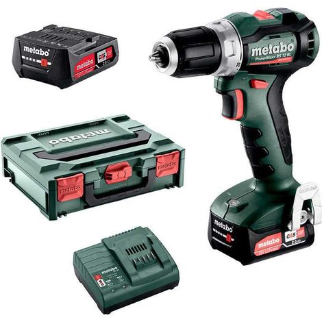Perçeuse visseuse sans fil 12V POWERMAXX BS 12 BL 2X2Ah LI-POWER - METABO - 601044500 - CHARGEUR SC 30 + METABOX 118