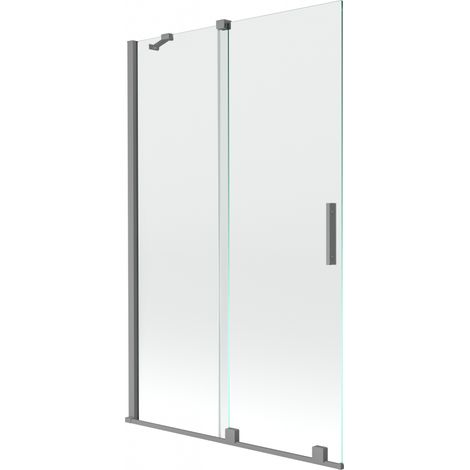 Mexen Velar zweiflügelige Duschwand 110 x 150 cm, transparent, Gunmetal - 896-110-000-01-95 (1/2)